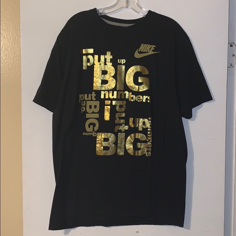 Black and Metallic Gold Nike Shirt